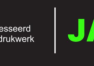 Sticker met tweemaal ja voor ongeadresseerd (reclame)drukwerk